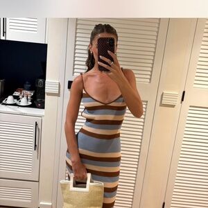 Striped Sleeveless Knit Dress